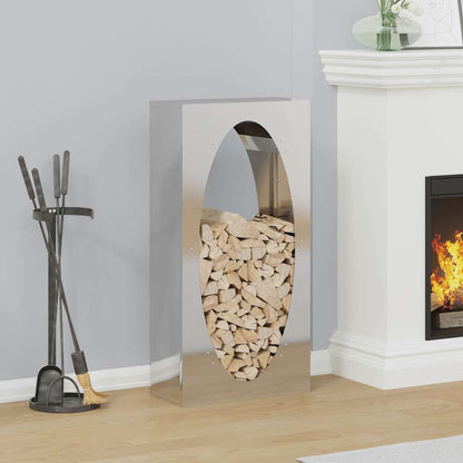 Rastrelliera per Legna da Ardere 50x23x100 cm in Acciaio Inox - homemem39