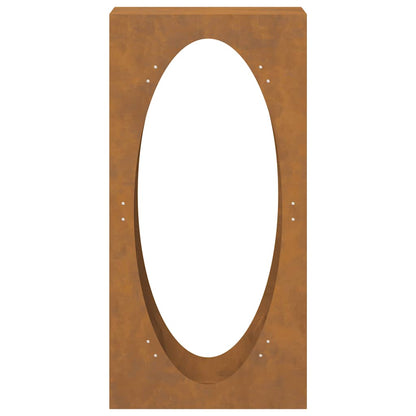Rastrelliera per Legna da Ardere 50x23x100 cm in Acciaio Corten - homemem39
