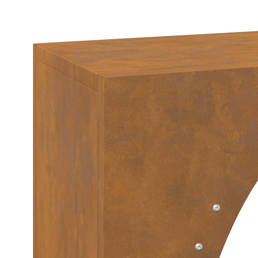 Rastrelliera per Legna da Ardere 50x23x100 cm in Acciaio Corten - homemem39