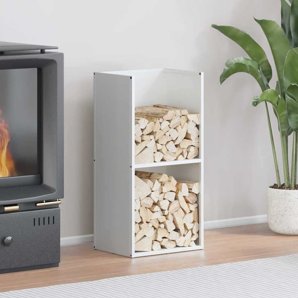 Rastrelliera per Legna da Ardere Bianca 40x30x80 cm - homemem39