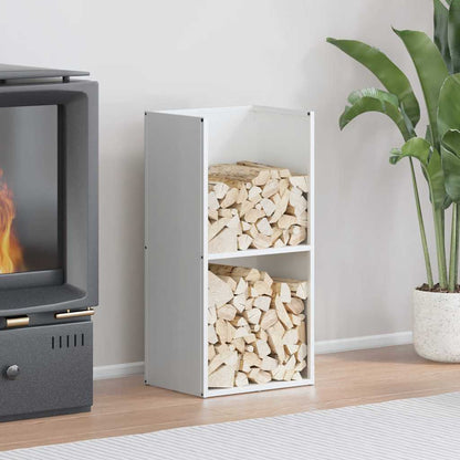 Rastrelliera per Legna da Ardere Bianca 40x30x80 cm - homemem39