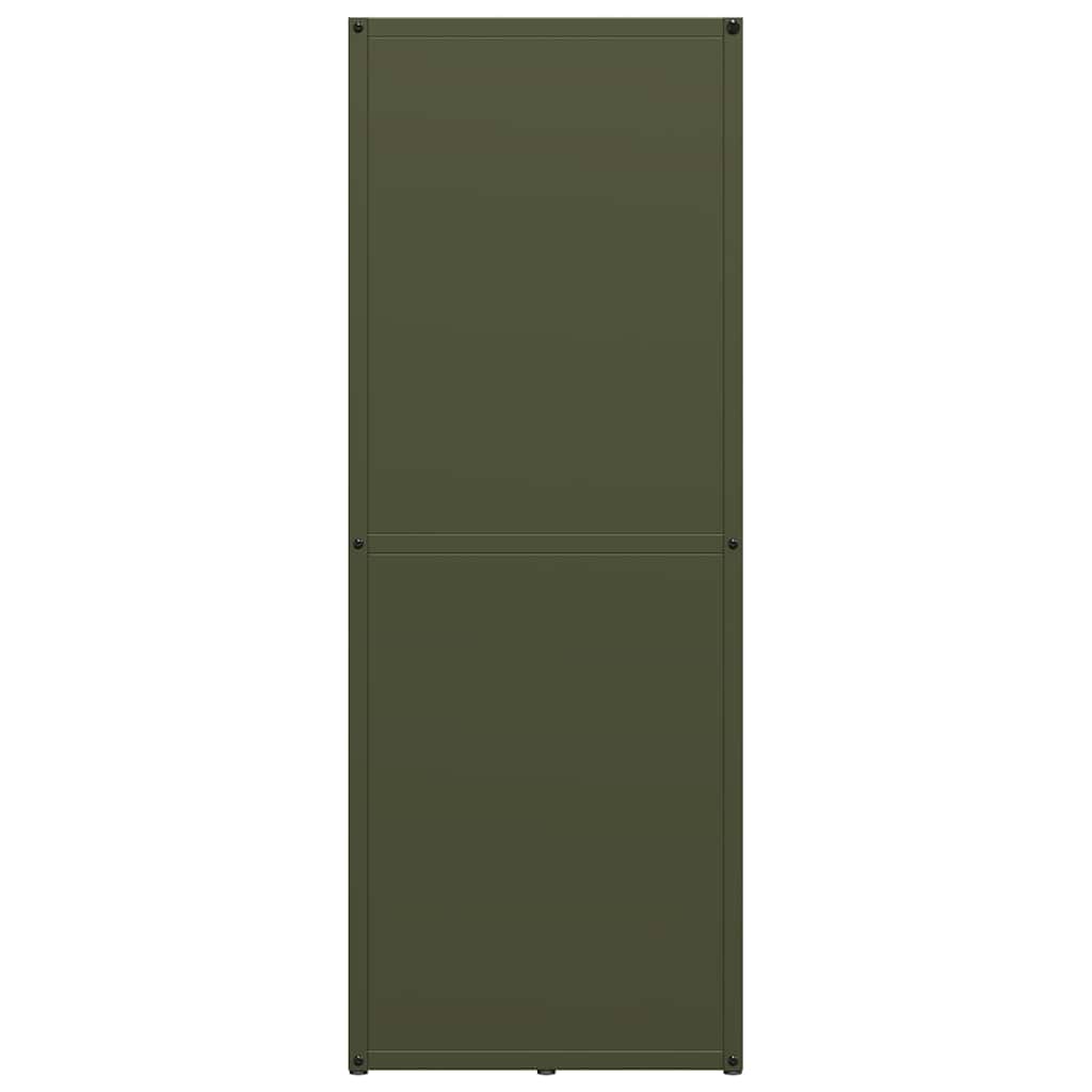 Rastrelliera per Legna da Ardere Verde Oliva 40x30x80 cm - homemem39