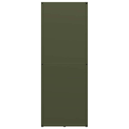 Rastrelliera per Legna da Ardere Verde Oliva 40x30x80 cm - homemem39