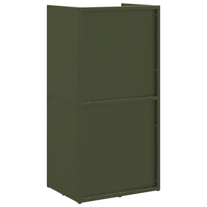 Rastrelliera per Legna da Ardere Verde Oliva 40x30x80 cm - homemem39