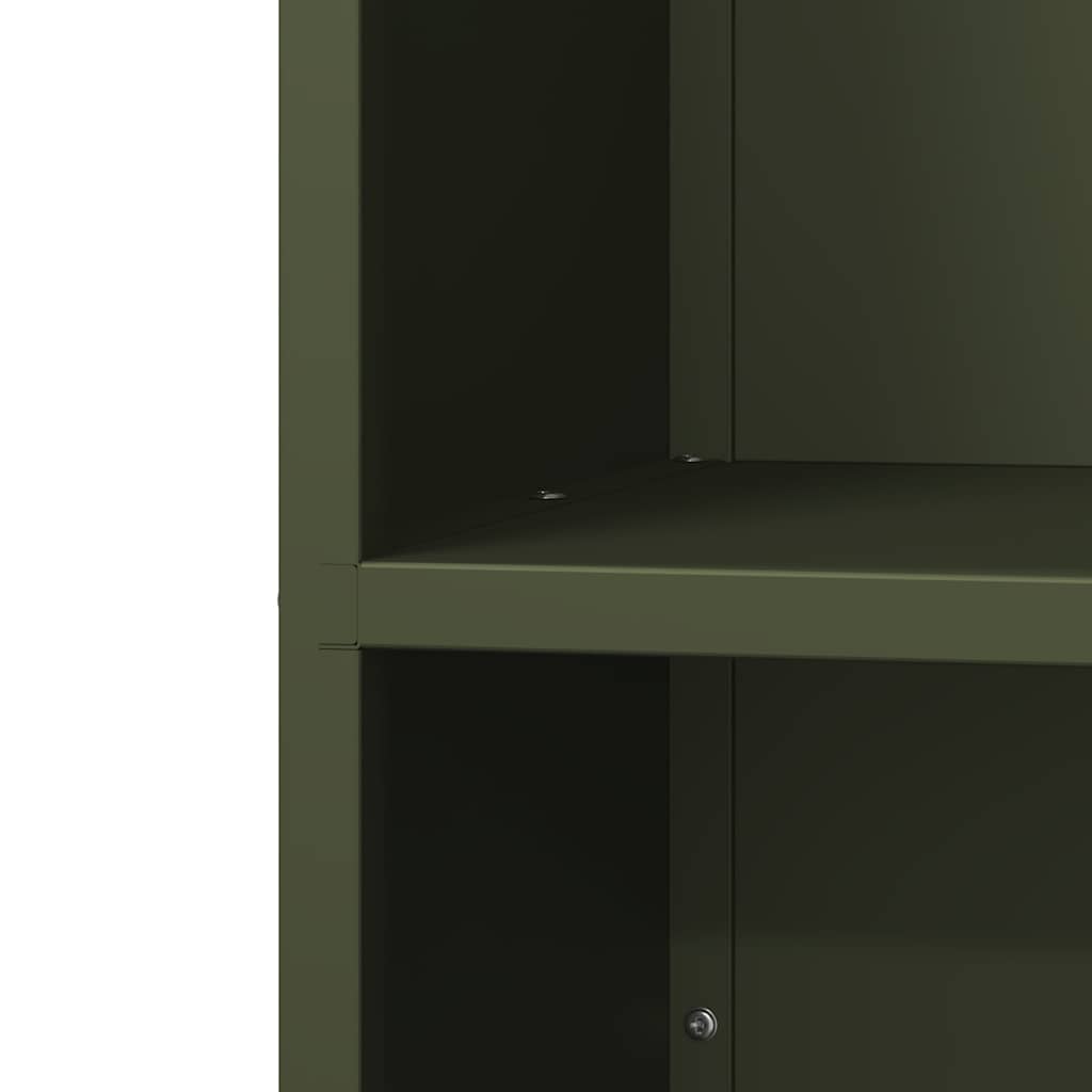 Rastrelliera per Legna da Ardere Verde Oliva 40x30x80 cm - homemem39