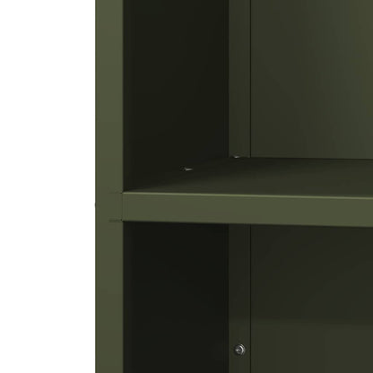 Rastrelliera per Legna da Ardere Verde Oliva 40x30x80 cm - homemem39