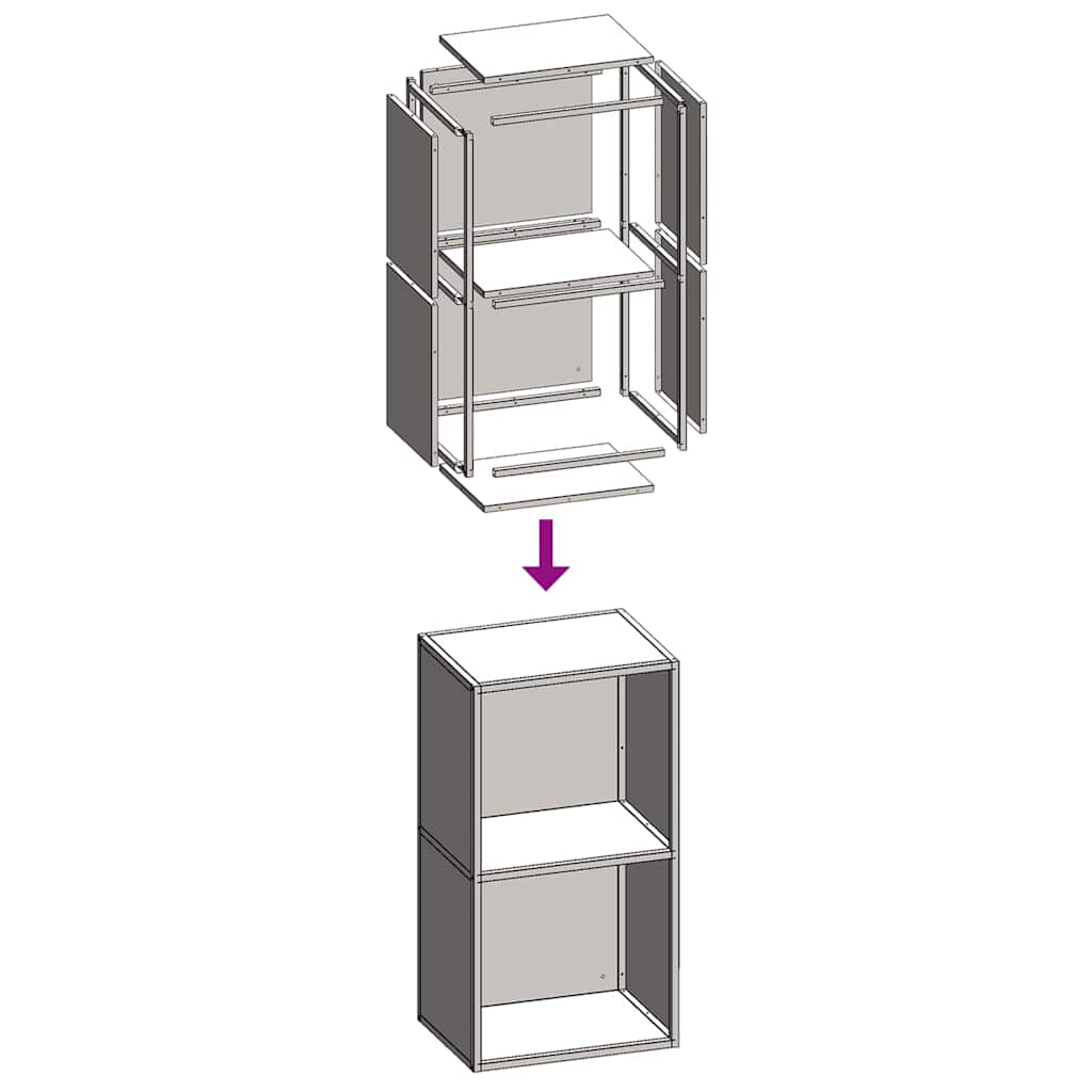 Rastrelliera per Legna da Ardere Bianca 40x30x75 cm - homemem39