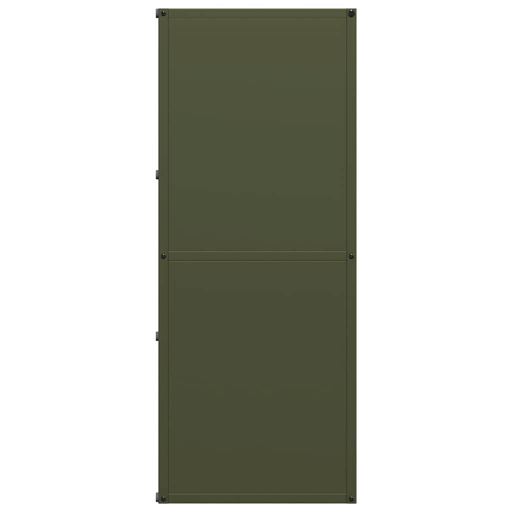 Rastrelliera per Legna da Ardere Verde Oliva 40x30x75 cm - homemem39