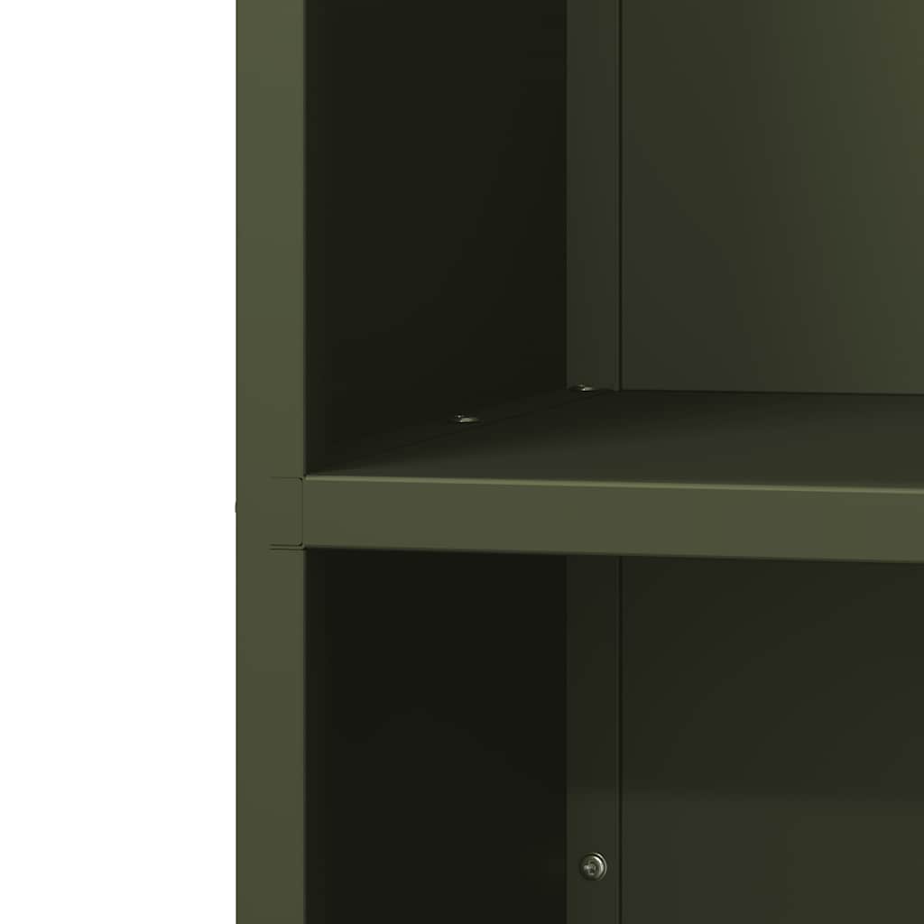 Rastrelliera per Legna da Ardere Verde Oliva 40x30x75 cm - homemem39