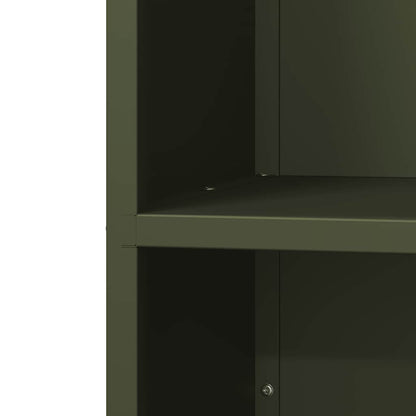 Rastrelliera per Legna da Ardere Verde Oliva 40x30x75 cm - homemem39