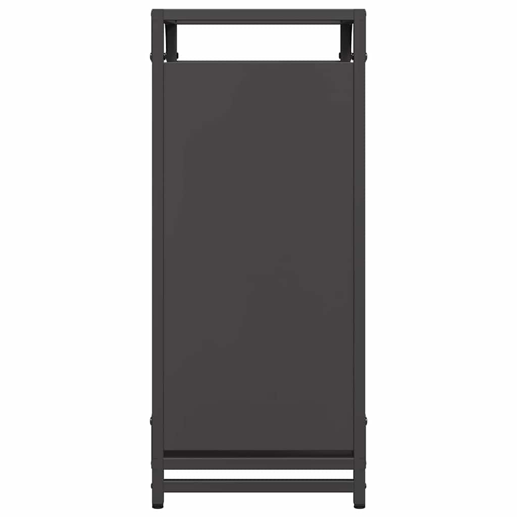 Rastrelliera per Legna da Ardere Nera 44x28x65 cm - homemem39