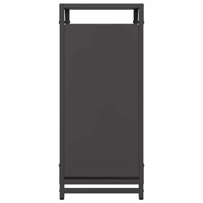 Rastrelliera per Legna da Ardere Nera 44x28x65 cm - homemem39