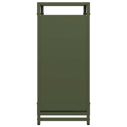 Rastrelliera per Legna da Ardere Verde Oliva 44x28x65 cm - homemem39