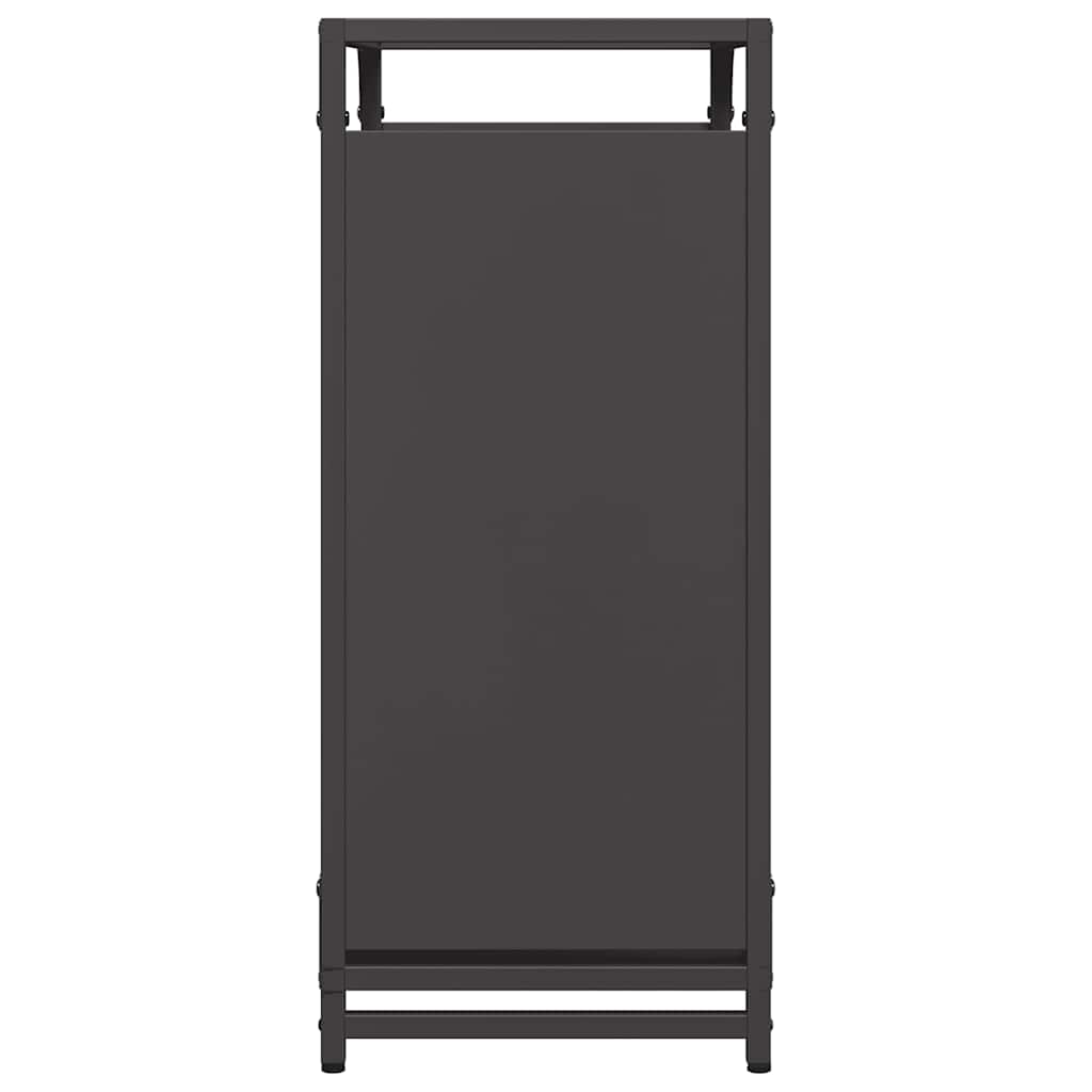 Rastrelliera per Legna da Ardere Nera 60x28x65 cm - homemem39