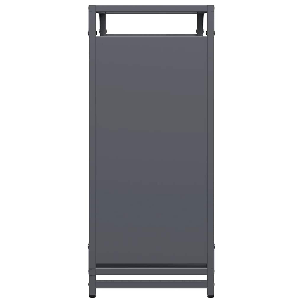 Rastrelliera per Legna da Ardere Antracite 60x28x65 cm - homemem39