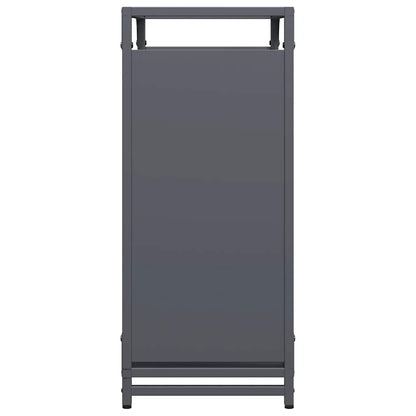 Rastrelliera per Legna da Ardere Antracite 60x28x65 cm - homemem39