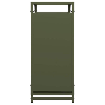 Rastrelliera per Legna da Ardere Verde Oliva 60x28x65 cm - homemem39