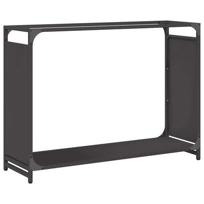 Rastrelliera per Legna da Ardere Nera 90x28x65 cm - homemem39