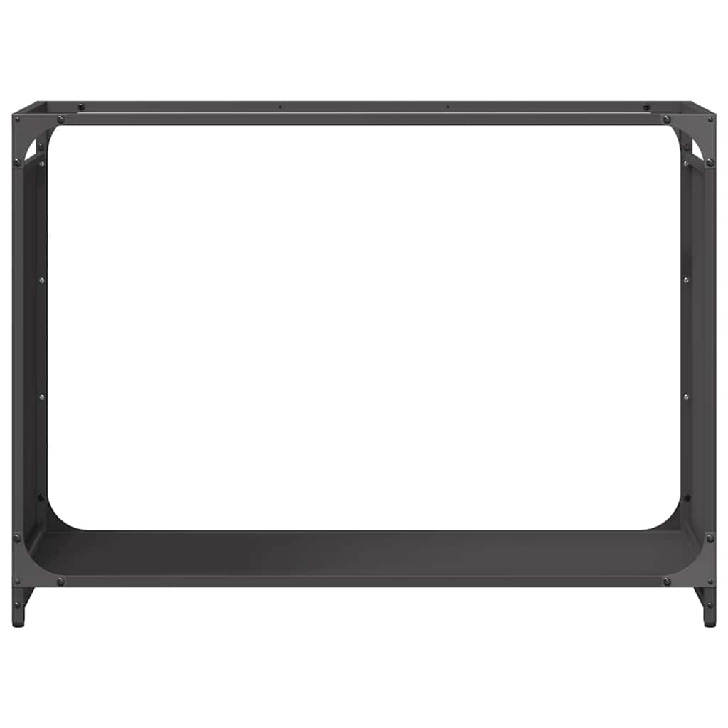 Rastrelliera per Legna da Ardere Nera 90x28x65 cm - homemem39
