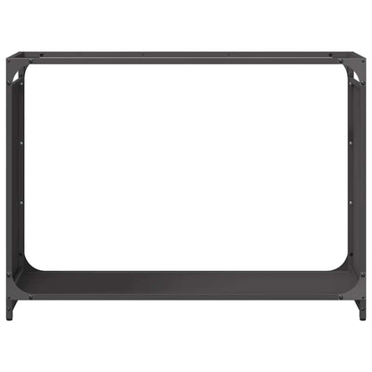 Rastrelliera per Legna da Ardere Nera 90x28x65 cm - homemem39