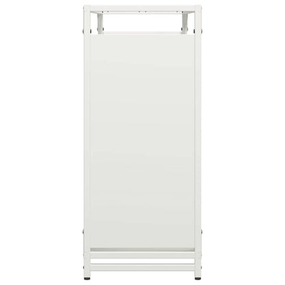 Rastrelliera per Legna da Ardere Bianca 90x28x65 cm - homemem39