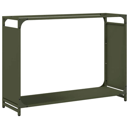 Rastrelliera per Legna da Ardere Verde Oliva 90x28x65 cm - homemem39