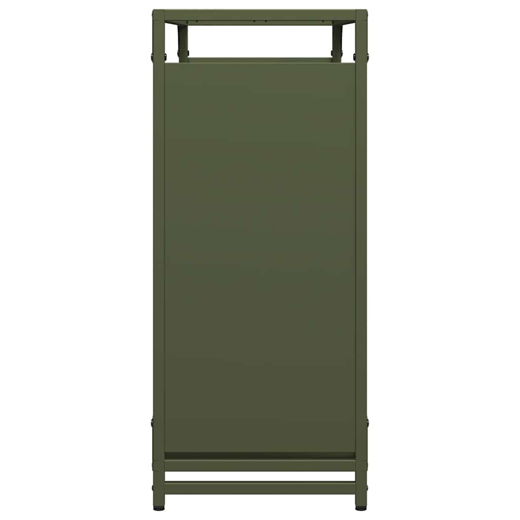 Rastrelliera per Legna da Ardere Verde Oliva 90x28x65 cm - homemem39