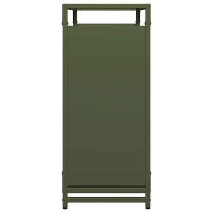 Rastrelliera per Legna da Ardere Verde Oliva 90x28x65 cm - homemem39