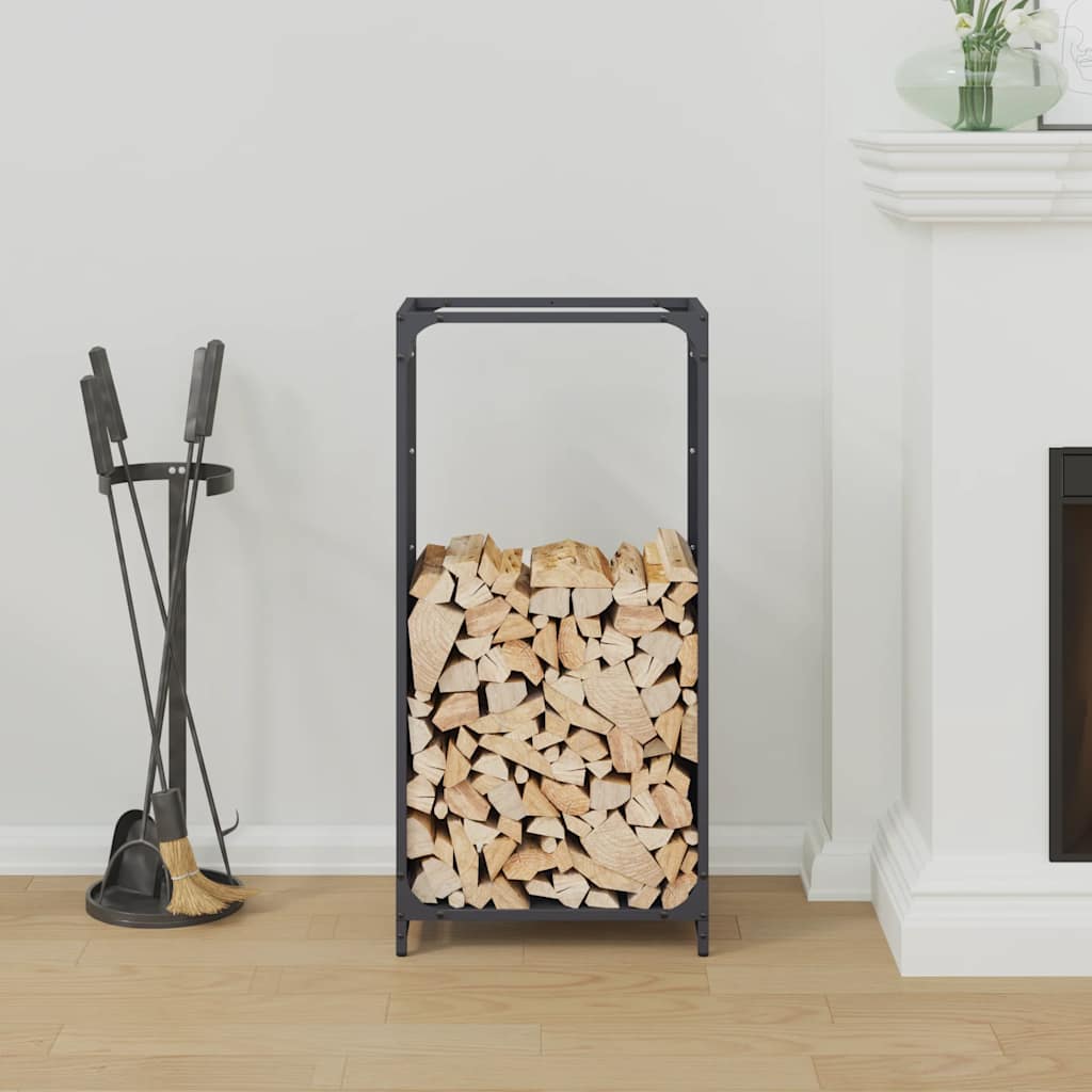 Rastrelliera per Legna da Ardere Antracite 44x28x90 cm - homemem39