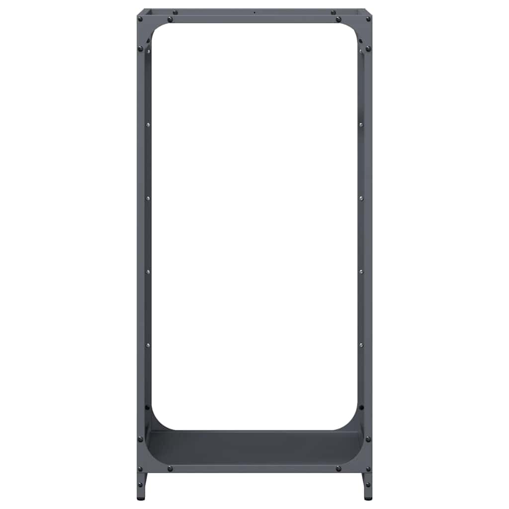 Rastrelliera per Legna da Ardere Antracite 44x28x90 cm - homemem39