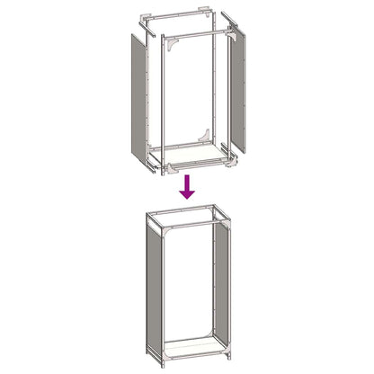 Rastrelliera per Legna da Ardere Antracite 44x28x90 cm - homemem39
