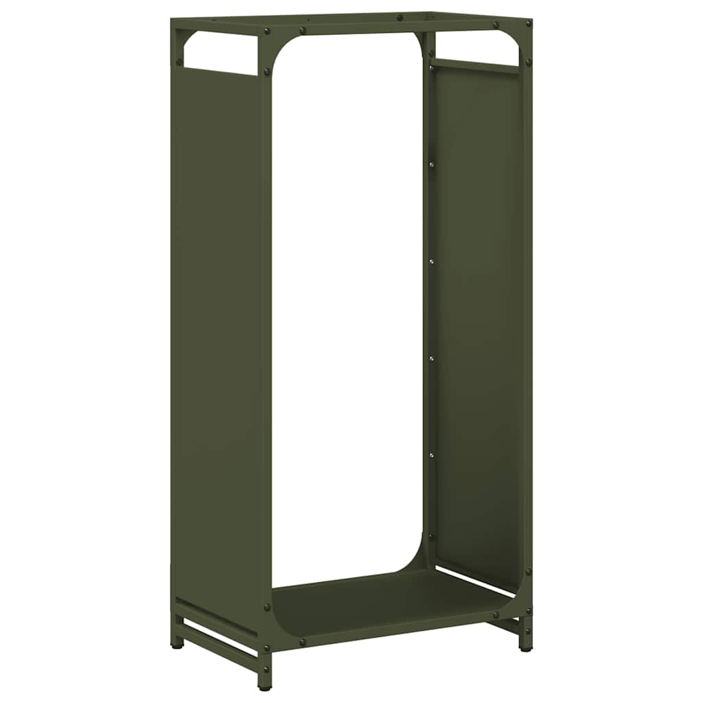 Rastrelliera per Legna da Ardere Verde Oliva 44x28x90 cm - homemem39