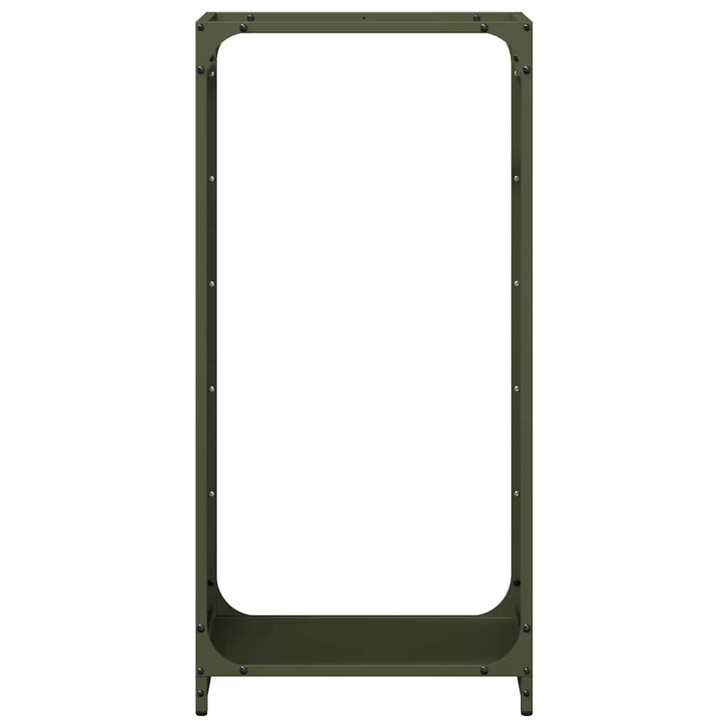Rastrelliera per Legna da Ardere Verde Oliva 44x28x90 cm - homemem39