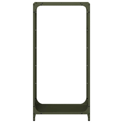 Rastrelliera per Legna da Ardere Verde Oliva 44x28x90 cm - homemem39