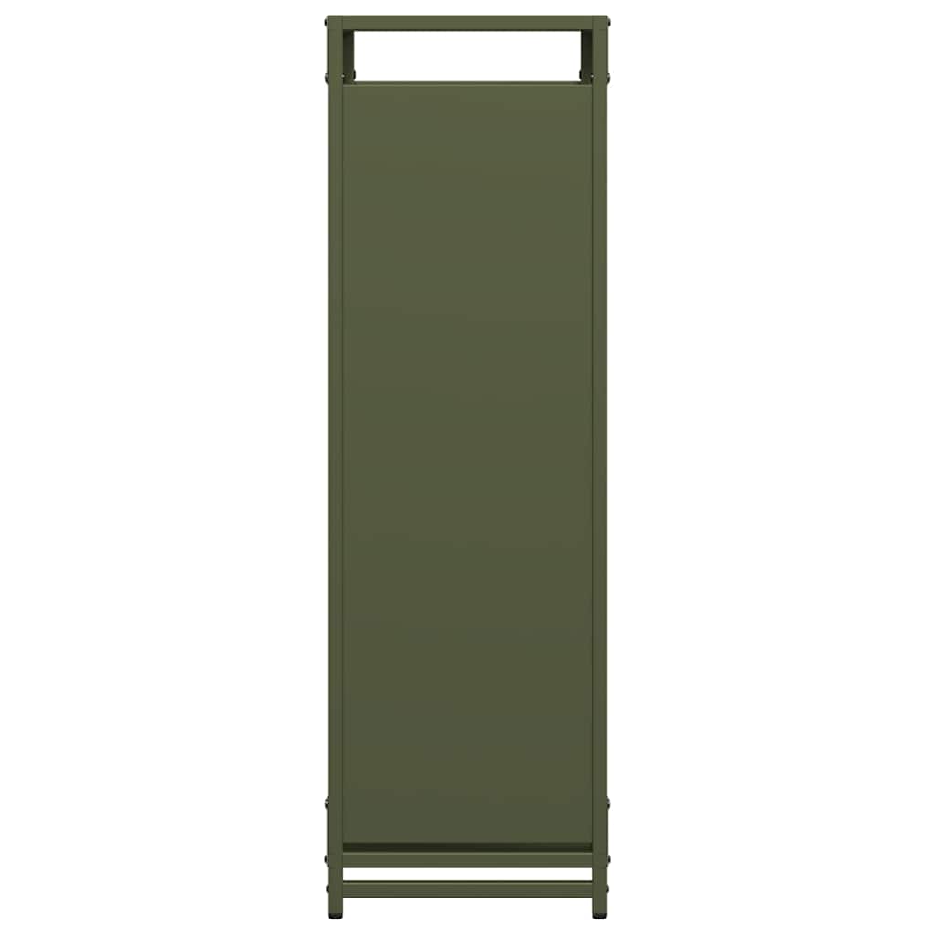 Rastrelliera per Legna da Ardere Verde Oliva 44x28x90 cm - homemem39