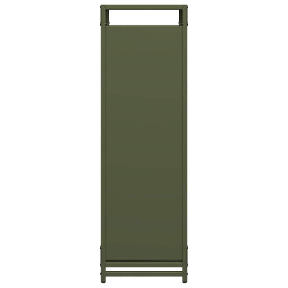 Rastrelliera per Legna da Ardere Verde Oliva 44x28x90 cm - homemem39