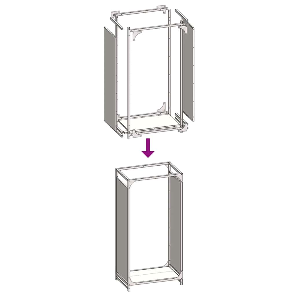 Rastrelliera per Legna da Ardere Verde Oliva 44x28x90 cm - homemem39