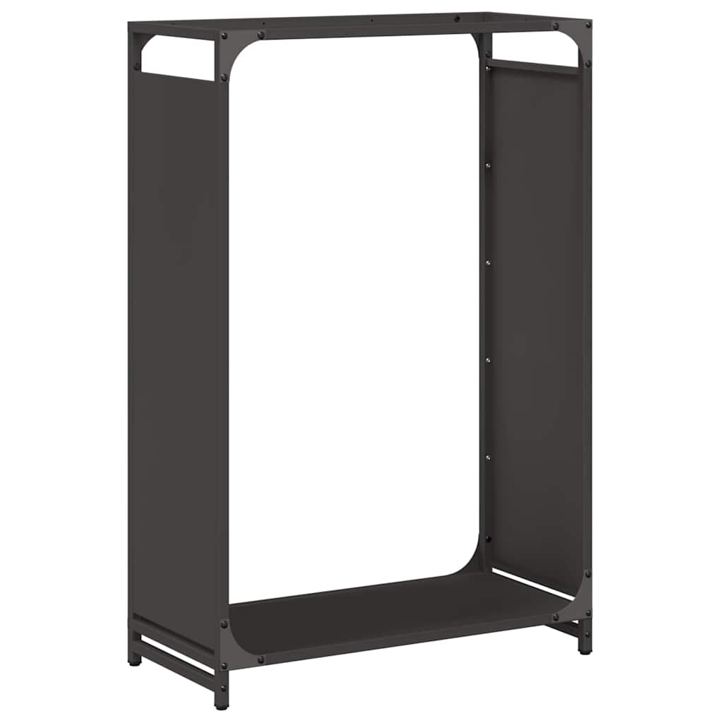 Rastrelliera per Legna da Ardere Nera 60x28x90 cm - homemem39