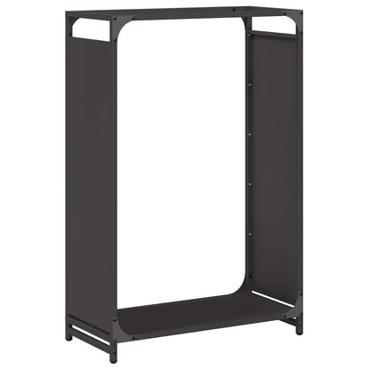 Rastrelliera per Legna da Ardere Nera 60x28x90 cm - homemem39