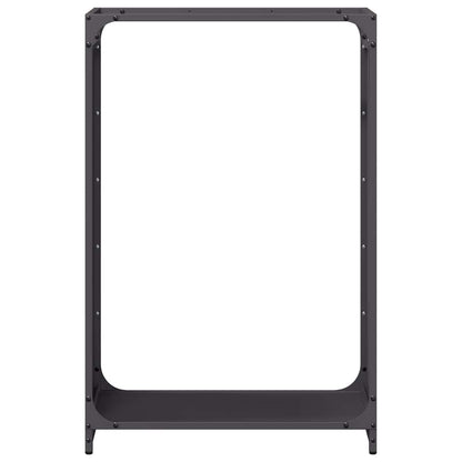 Rastrelliera per Legna da Ardere Nera 60x28x90 cm - homemem39