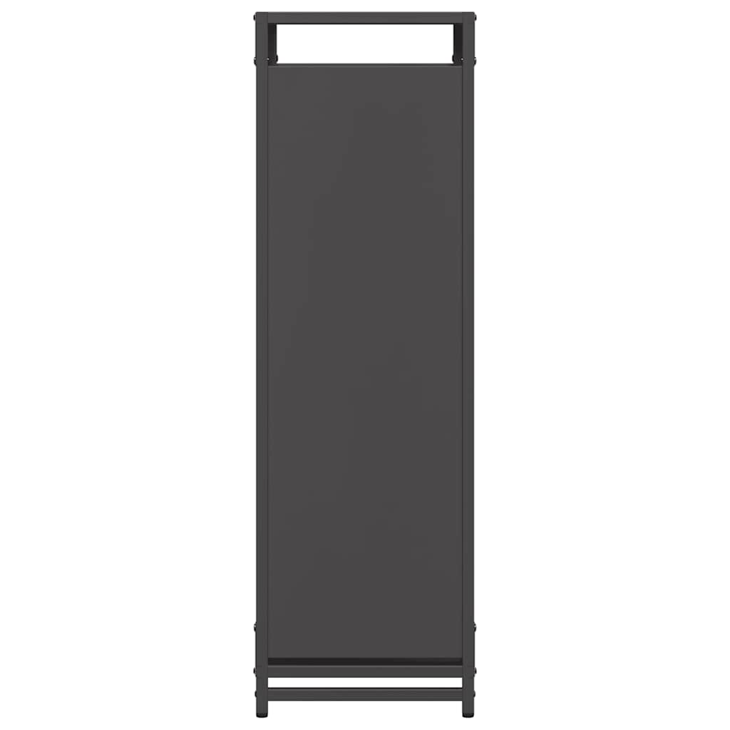 Rastrelliera per Legna da Ardere Nera 60x28x90 cm - homemem39