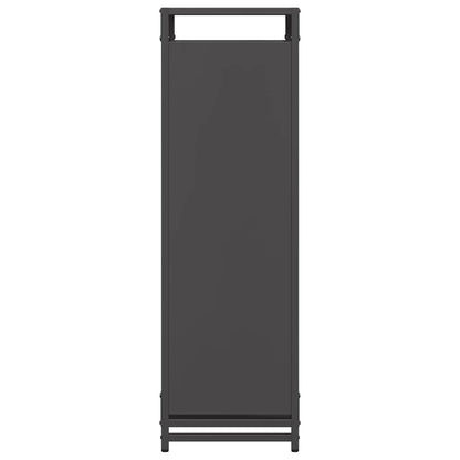 Rastrelliera per Legna da Ardere Nera 60x28x90 cm - homemem39