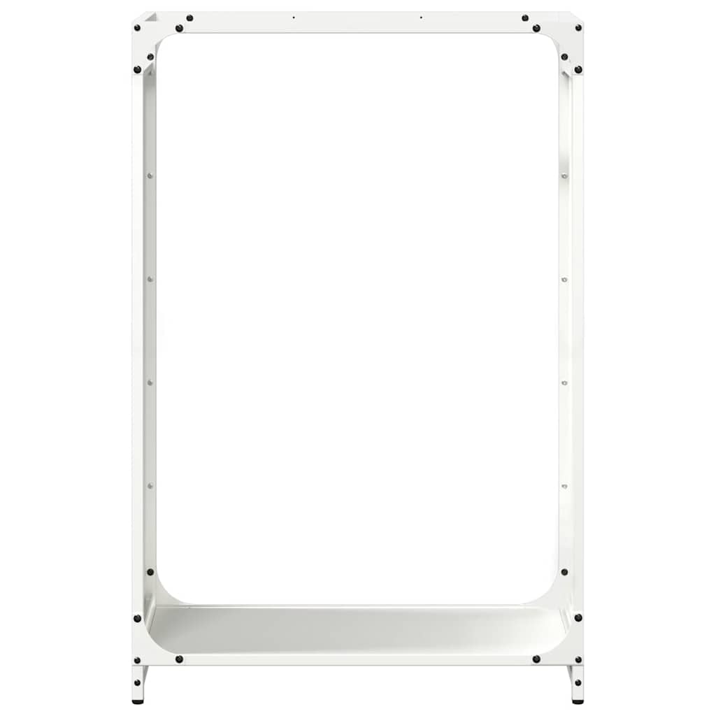 Rastrelliera per Legna da Ardere Bianca 60x28x90 cm - homemem39