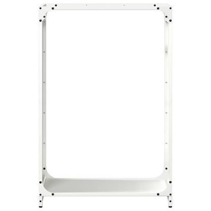 Rastrelliera per Legna da Ardere Bianca 60x28x90 cm - homemem39