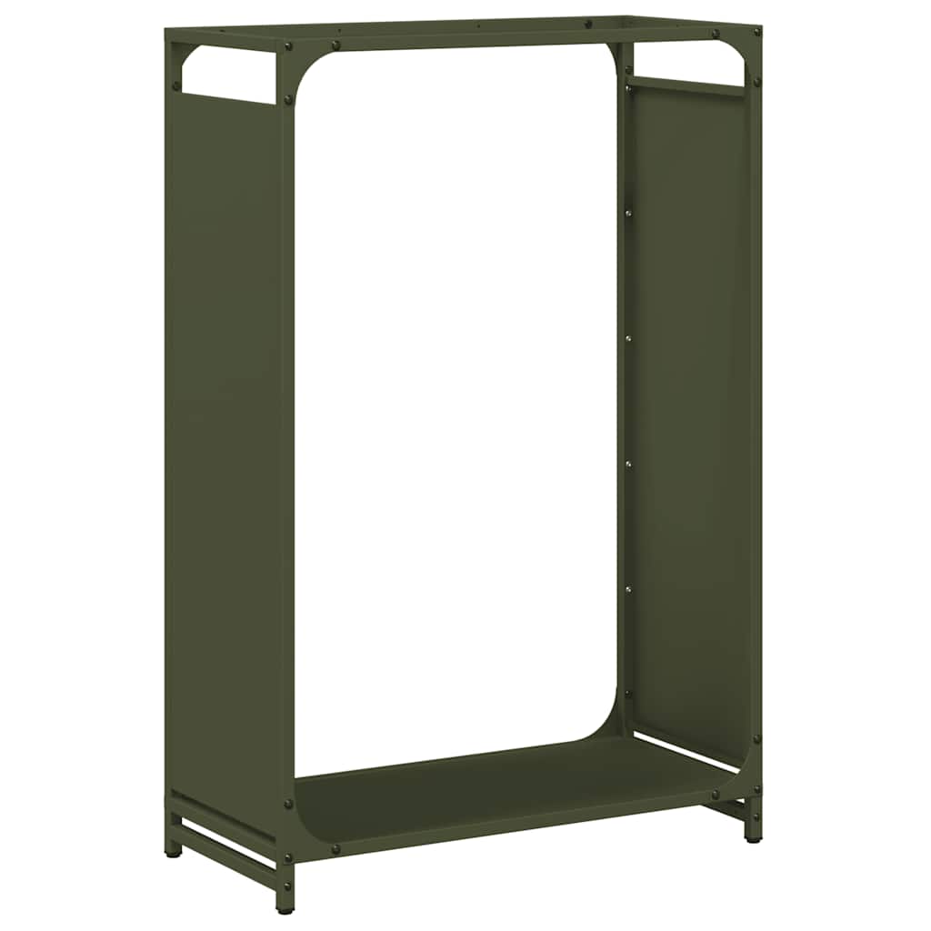 Rastrelliera per Legna da Ardere Verde Oliva 60x28x90 cm - homemem39