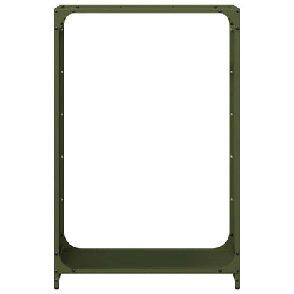 Rastrelliera per Legna da Ardere Verde Oliva 60x28x90 cm - homemem39