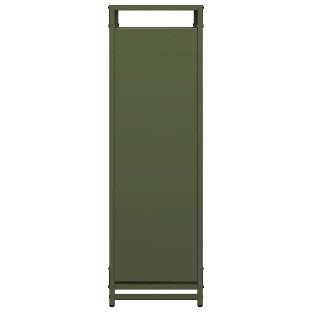Rastrelliera per Legna da Ardere Verde Oliva 60x28x90 cm - homemem39