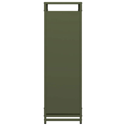 Rastrelliera per Legna da Ardere Verde Oliva 60x28x90 cm - homemem39