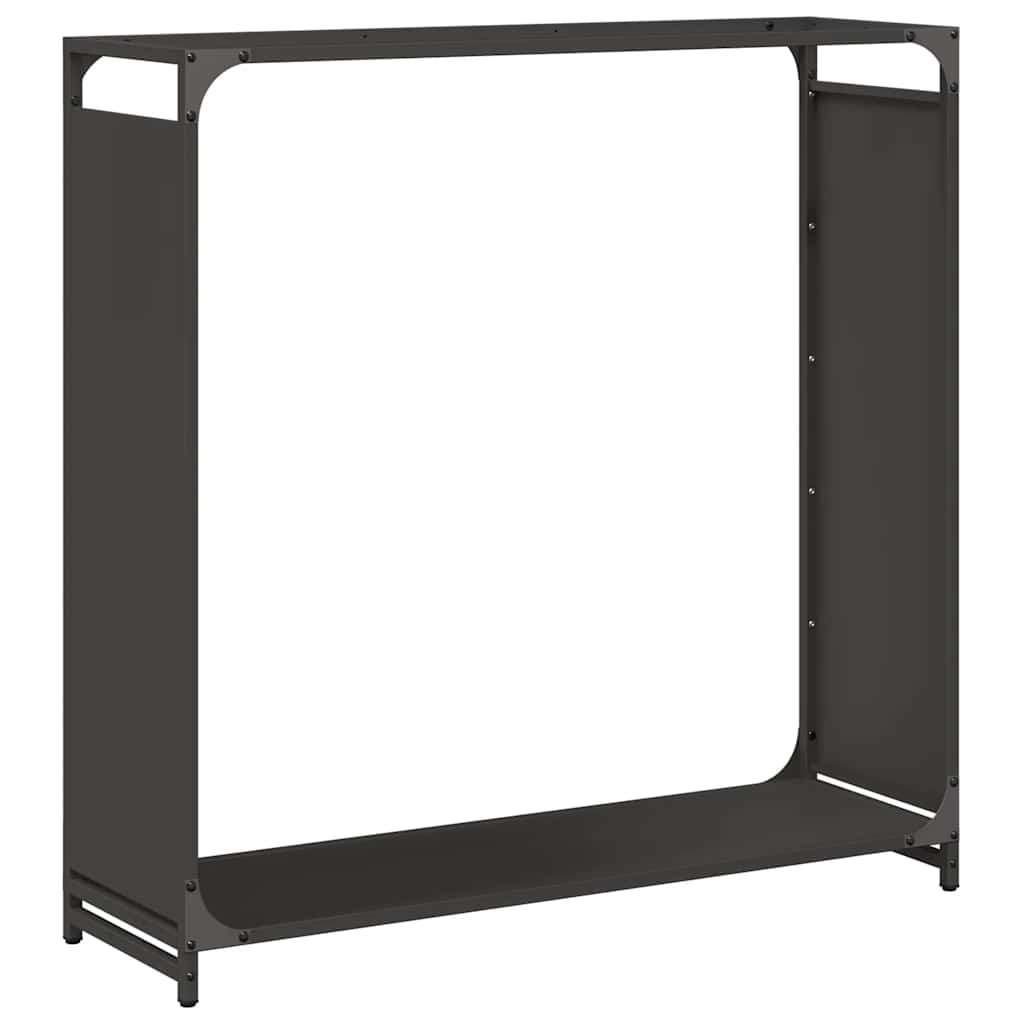 Rastrelliera per Legna da Ardere Nera 90x28x90 cm - homemem39