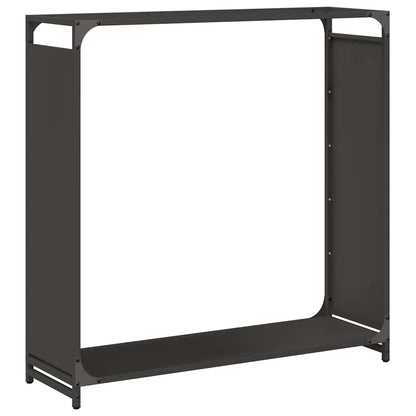 Rastrelliera per Legna da Ardere Nera 90x28x90 cm - homemem39